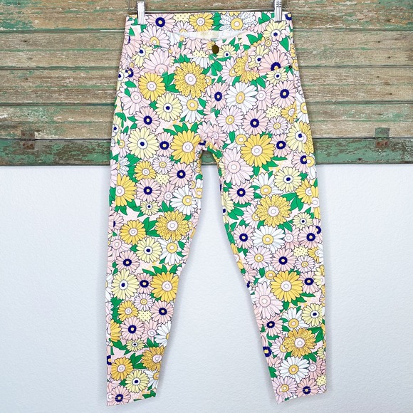 ModCloth Retro Daisy Pant High Rise Size Small - Picture 1 of 6